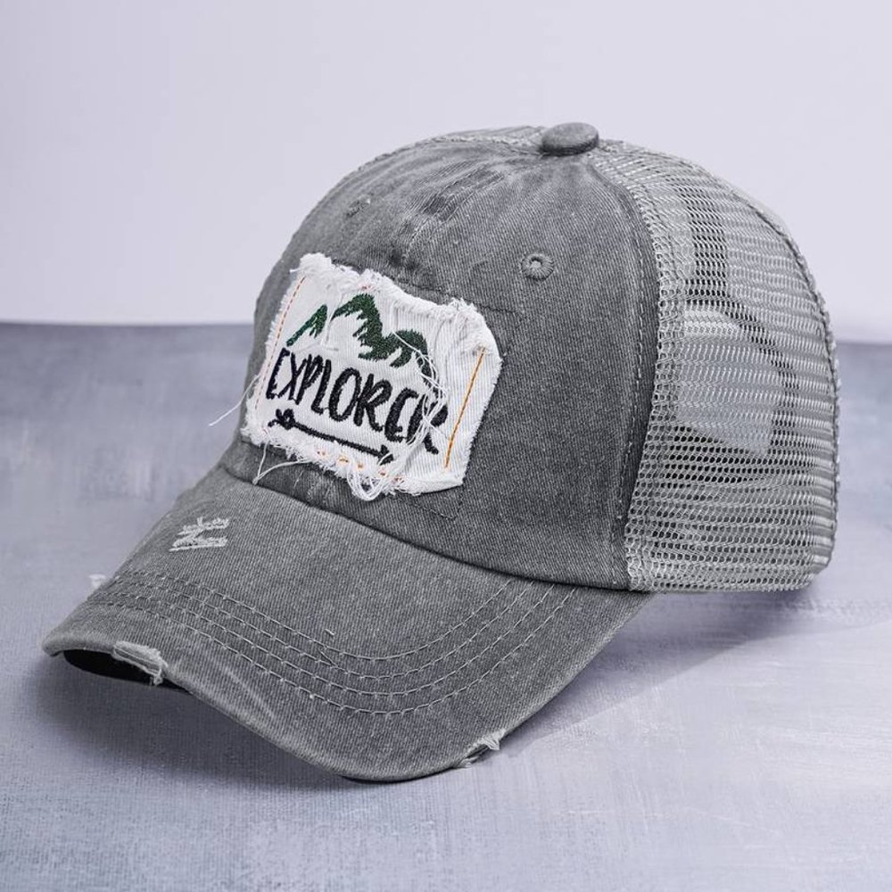 Distressed Denim Explorer hat